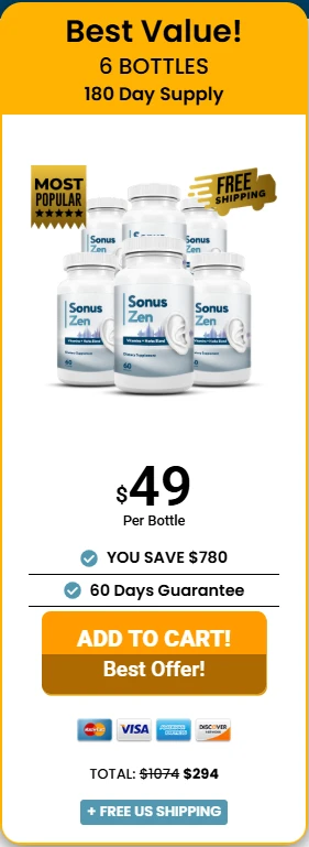 Best Value – 6 Bottles – 180 Day Supply